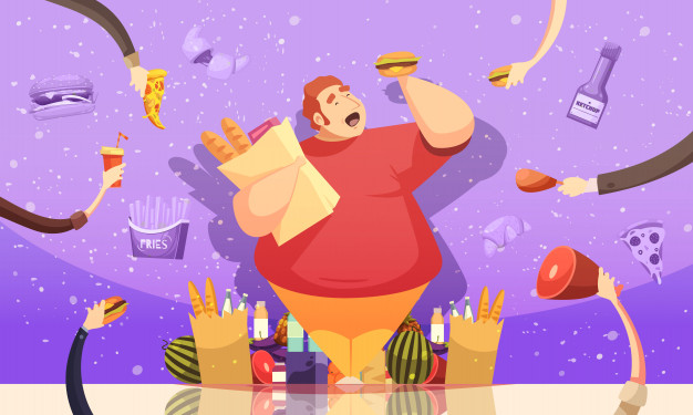 ilustración obesidad.